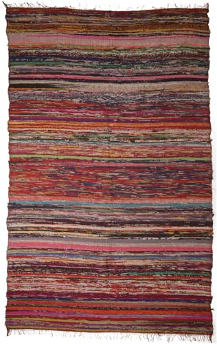 GURU SHOP Leichter Flickenteppich, Flickendecke 100x160 cm - Braun-bunt