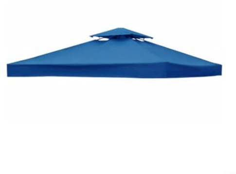 NINMORTH 3 x 3 m belüfteter Ersatzdach, doppellagig, 300D-Polyester, Pavillon-Abdeckung, UV-Pavillon-Dach, Outdoor, Garten, Terrasse, Burgunderrot (blau)
