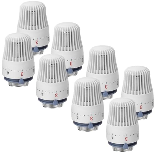 8PCS Thermostat-Kopf,Heizkörper Thermostatkopf für Gewinde M 30 X 1,5,Thermostatkopf Heizkörperventil,Thermostat Heizung,Heizungsthermostat,Heizkörperventil für Gewinde,Heizungsventil für Büro,Zuhause