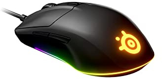 SteelSeries Rival 3 Gaming-Maus - optischer TrueMove Core-Sensor mit 8500 CPI - 6 programmierbare Tasten - USB - geteilte Triggertasten - Schwarz