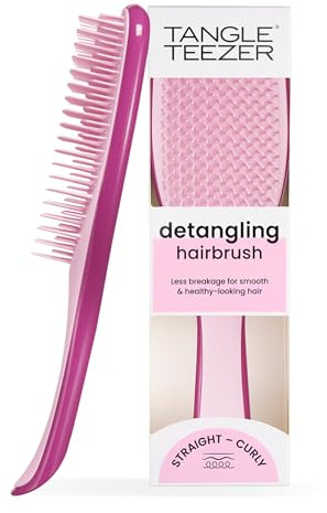 Tangle Teezer Ultimate Detangler Haarbürste – Für Nasses & Trockenes Haar – Entwirrungsbürste für Alle Haartypen – Zweistufige Borsten Reduzieren Haarbruch & Entfernen Knoten – Rote Himbeere