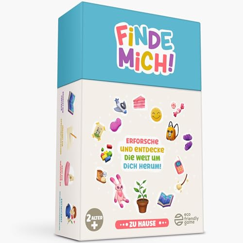 Oh Happy Games - Finde Mich Zu Hause - Such und Finde Spiel für Kinder von 2 bis 7 Jahren - 56 Karten und 3 Spielmodi - Beobachtungsspiel und Lernspiel für drinnen ohne Bildschirm