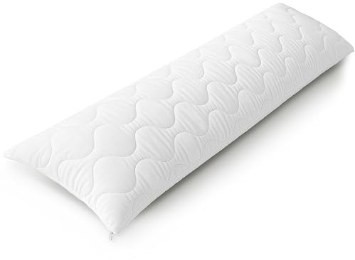 Siebenschläfer Seitenschläferkissen - Langes Kissen für Seitenschläfer - Body Pillow BZW Körperkissen mit Mikrofaser-Füllung (40 x 145 cm)