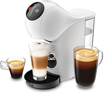 NESCAFÉ Dolce Gusto Genio S Basic von Krups, kompakte Kapselkaffeemaschine, 15 Bar Druck , 0,8 Liter Kapazitat, Eco-Mode, automatische Entkalkungswarnung, weiß, ‎KP2431