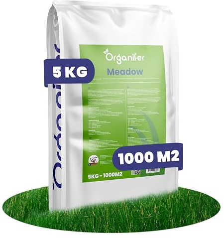 Wiesengras-Samenwiese - Speziell Für Pferde Und Kleinvieh (5 Kg - 1000 M2) - Grassamen-Wiese - Grassamen-Wiesenmischung - Schafgras - Wiesengras-Samen - Pferdegras-Samen - Organifer