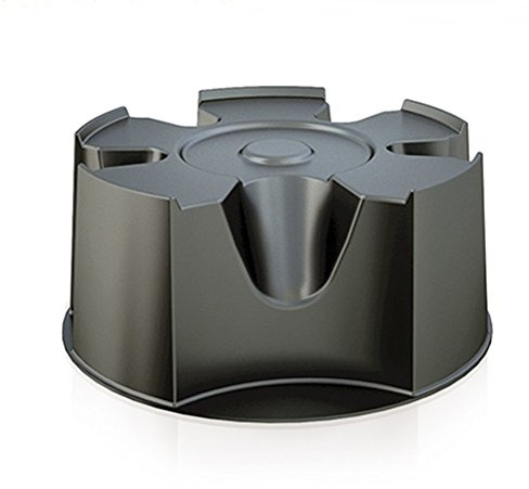 Grace nnvg Standfuß für Regentonne in Schwarz, UV-beständiges Polypropylen, Rund, 46,5 cm Durchmesser, 22 cm Höhe, für 210L, 270L, 300L, 310L, 360L Regentonnen