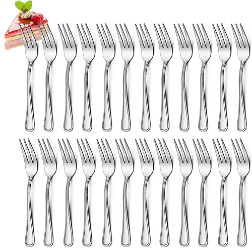 Kuchengabeln 24 Stück, Gifcomda Edelstah Gabeln Set 5.71”(14.5cm), Exquisit Spiegelpoliert Kuchengabeln/Dessertgabeln für Zuhause, Restaurant, Partei, Spülmaschinenfest