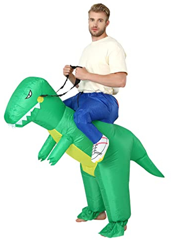 FXICH Aufblasbare Dinosaurier Kostüm für Erwachsene, Dinosaurier Kostüm für Halloween,Erwachsene Dinosaurier Kostüm,Aufblasbares Dinosaurierkostüm für Kinder