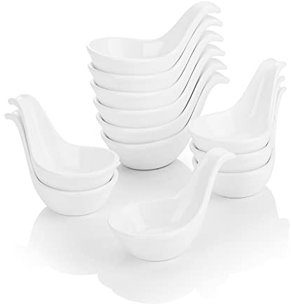 MALACASA, Serie Ramekin.Dish, 6-tlg. Set MINI Porzellan Dessert Schälchen für Nuss, Snack, Vorspeise, Nachtisch 4/10cm/170ml Schale