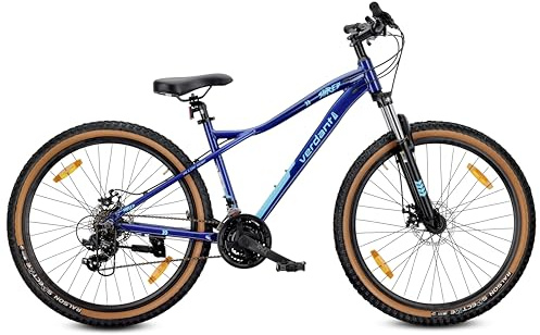 sun baby Verdant Shred Mountainbike 27.5 Zoll MTB, Damen und Herren Mountain Bike, Leicht Fahrrad für Mädchen und Jungen - Aluminiumrahmen M, Scheibenbremsen, 21 Gänge - Blau