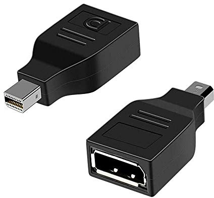 VMOJO Mini DisplayPort auf DisplayPort Adapter, Mini DP Stecker auf DP Buchse, Mini DisplayPort Male to DisplayPort Female Konverter für MacBook,Surface Dock, Monitor und DisplayPort Kabel, Schwarz