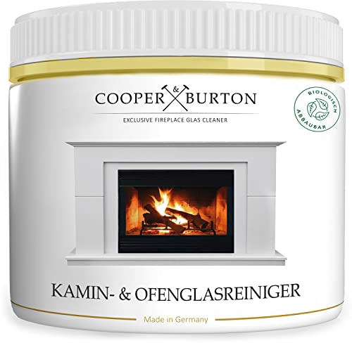 Kaminscheibenreiniger Konzentrat | Intensiv Kaminglasreiniger & Ofenglasreiniger | Profi Ruß Reiniger für Kaminglasreinigung| Kamin Reiniger von COOPER & BURTON 0,5kg