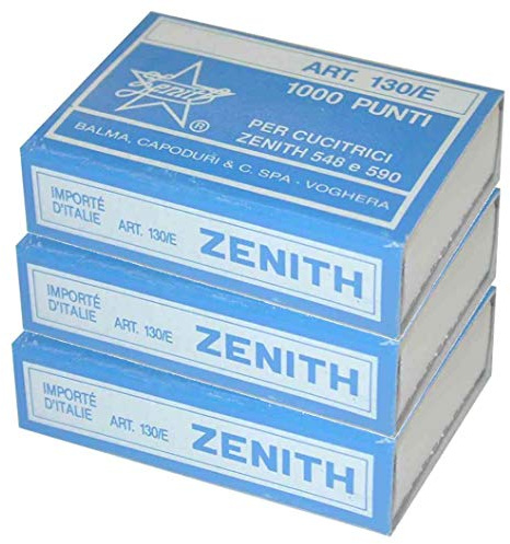 Zenith - 3 Schachteln mit je 1000 Heftklammern, 6/4, metallisch grau