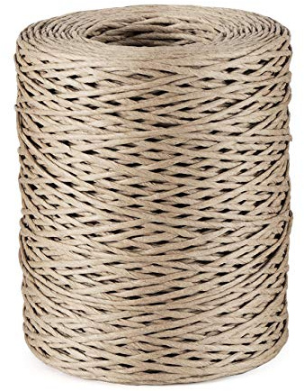 Sweelov 150M Papierdraht Natur - Papierkordel Dekodraht zum Basteln,Papier/Eisendraht zum DIY Hochzeitsstrauß Verpackung Blumengesteck Ø 2mm,naturfarben