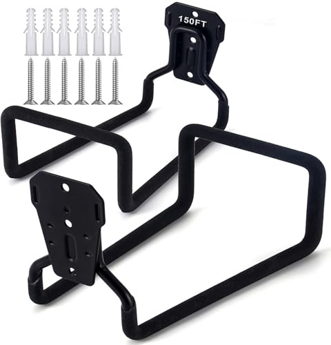 SBGGRL 2 Stück Garten Schlauchhalter Wand Halter – Metall Schlauch Halterung Aufhängung Wandhaken für Wasserschlauch Aufbewahrung im Außenbereich, Garten, Hakenregal