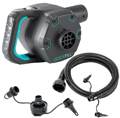 INTEX 'QuickFill' Elektrische Luftpumpe 230 V über 1.100 l/min (66644) | Kraftpaket für große Luftvolumen: Aufpumpen in wenigen Minuten dank maximalem Luftdurchfluss, robuste und stabile Bauweise