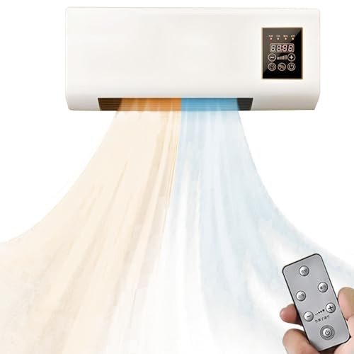 Mini Klimaanlage mit Heizfunktion - Wandmontierte Klimaanlage für Zuhause, Büro, Schlafzimmer, Wohnzimmer - Inklusive Fernbedienung