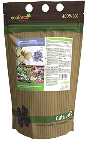 CULTIVERS Bio-Dünger für Kakteen, Sukkulenten und Fettpflanzen 1 kg – veganes, 100% organisches Langzeit-Granulat