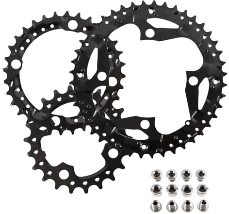 AEYINO 64/104 BCD Vierkant-Fahrradkurbelgarnitur Dreifach – 3X Kurbelgarnitur Mountainbike MTB 170 mm Fahrradkurbelgarnituren mit 22/32/44T Kettenblattsatz für 9 Gänge