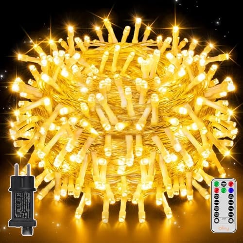 Ollny 20M 200 LED Lichterkette außen Wasserdicht Dimmbar 8 Modi Timer