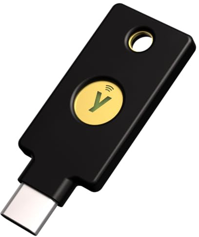 Yubico – YubiKey 5C NFC – Sicherheitsschlüssel für Zwei-Faktor-Authentifizierung (2FA), Verbindung über USB-C oder NFC, FIDO-Zertifiziert – Schützen Sie Ihre Onlinekonten
