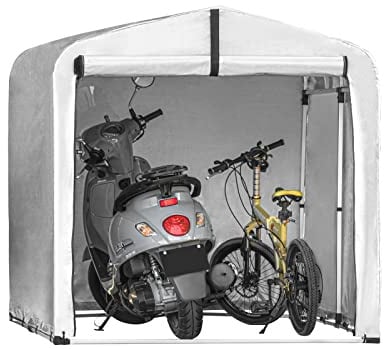 SoBuy Fahrradgarage wetterfest Geräteschuppen Fahrradgarage für 2-4 Fahrräder Carport Zelt mit UV-Schutz Fahrradschuppen für Regenschutz Terrasse Motorrad Garage Gartenhaus 159x165x219cm KLS11-L