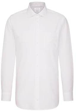 Seidensticker Herren Business-Hemd - Comfort Fit - Bügelfrei - Kent-Kragen - Langarm - 100% Baumwolle, Weiß (01), 45 EU
