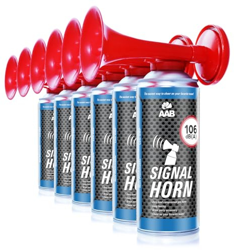 AABCOOLING AAB Signal Horn – Laut Nebelhorn 106 dB(A) Mit Nicht Brennbarem Gas, Airhorn, Fußball Tröte, Gasfanfare, Pressluft Luftdruck Fanfare, Drucklufthupe, Tröte
