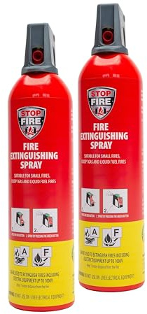 IWH Vertriebs Premium Feuerlöschspray - STOPFIRE - 2 x 750ml - Autofeuerlöscher - REINOLDMAX (2) auch für Fettbrände, 32 x 9 x 7 cm