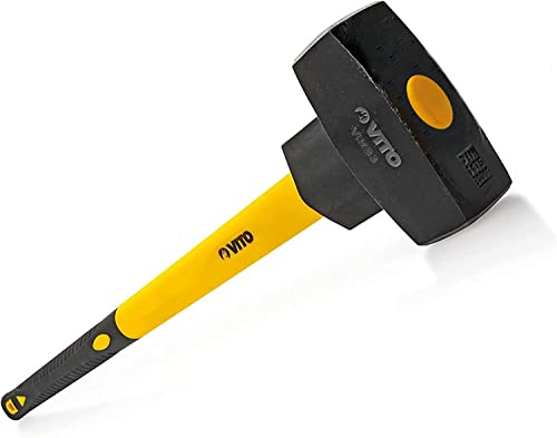 VITO Abbruchhammer 4 kg VIMB4, Vorschlaghammer geschmiedeter Stahl - Vibrationsarmer Fiberglas-Stiel, Abmessungen: 915 x 150 x 65 mm, Gehärteter Stahlkopf - Für Abbruch- & Renovierungsarbeiten