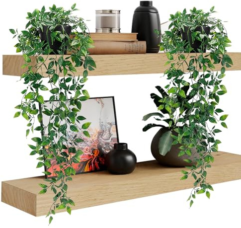 SLTAXAR 2 Stück Künstliche Hängepflanzen mit Töpfen Künstliche Hängend Eukalyptus 65cm Lang Kunstpflanzen Hängend wie echt Hängepflanze Künstlich im Topf für Hausgarten Indoor Outdoor