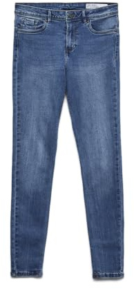 VERO MODA Damen Vmtanya Mr Piping Vi349 Noos Skinny Jeans, Blue Denim, XL 34L EU