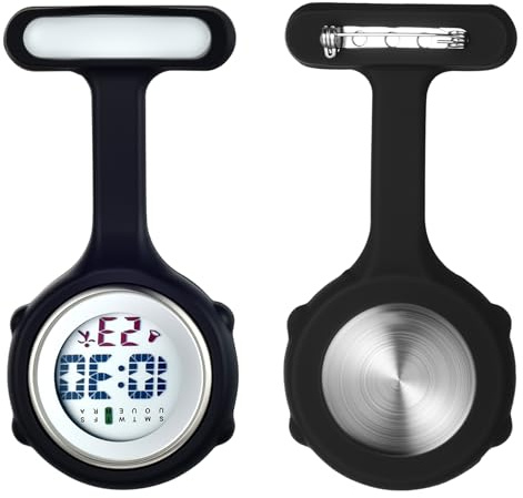 Avaner Krankenschwesteruhr Multifunktion Digital Silikon Pflegeruhr Analog Quarzwerk FOB Schwesternuhr für Damen Herren