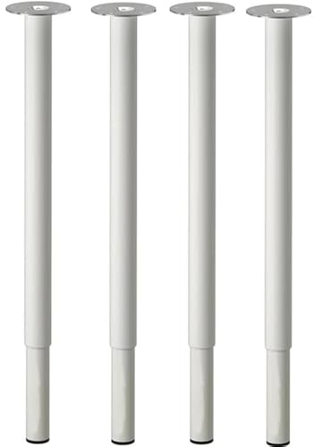 OLOV IKEA Verstellbares Bein (Set mit 4 Beinen), weißer Stahl
