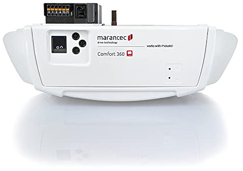 Marantec Comfort 360 Garagentorantrieb, Set inkl. 2 Handsender, elektrischer Torantrieb für Garagentore, Sektionaltore und Schwingtore, Weiß