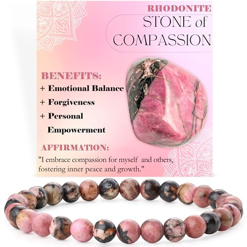 Bivei Perlenarmband für Frauen 6mm Halbedelstein dehnbarer elastischer Schmuck Yoga Geschenke