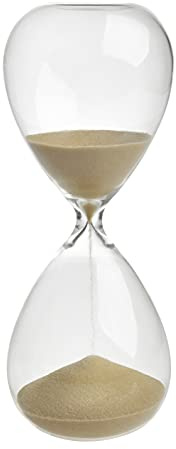 TFA Dostmann Sanduhr 15 Minuten, 18.6009.53.90, aus Glas, goldfarbenen Sand, Wohnaccessoire, Interiorobjekt, Gold