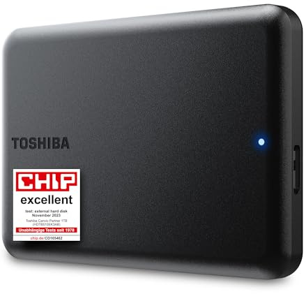 TOSHIBA Canvio Partner 1TB Portable 2.5'' Externe Festplatte, USB 3.2, Mac & Windows kompatibel.