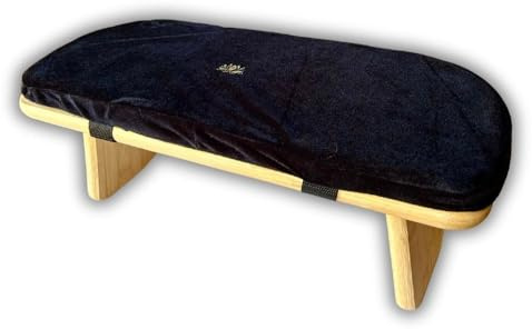 Meditationsbank, faltbar, Schwarz, Lotus, mit Kissen und Tasche