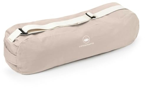 Lotuscrafts® Yogatasche PUNE aus Bio-Baumwolle, Fair & Ökologisch, Ideale Yoga Tasche für Yogamatte und Zubehör, Yogamattentasche mit Extra Fach, 72 cm x 18 x 15 cm