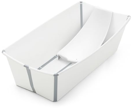 Stokke Flexi Bath XL (White) mit Newborn Support - Leichte Konstruktion & einfach zu verstauen - Ideal für Kinder von 0-6 Jahren