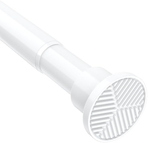 BSYXLSX Gardinenstange ohne Bohren Weiß 71-155 cm – Ø 25 mm 1 Stück Verstellbare Teleskopstange zum Klemmen, für Vorhänge, Duschvorhang& Garderobe