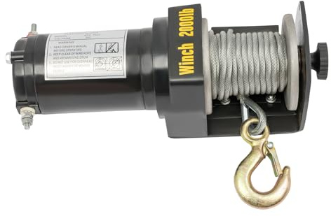 Donened - Elektrische Seilwinde, Seilzug, Seilhebezug, Seilaufzug 0,4KW, Motorwinde mit Kabelfernbedienung, Hubhöhe 6m, Tragkraft 900kg