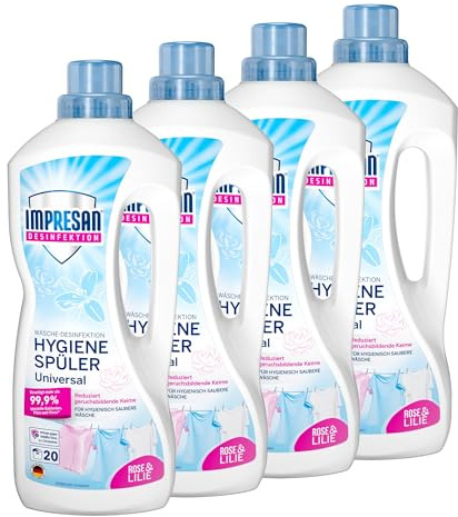 IMPRESAN Hygiene-Spüler Universal | Wäschedesinfektion für hygienisch reine Wäsche | Effektiv gegen Bakterien, Pilze & Viren | 4 x 1500 ml