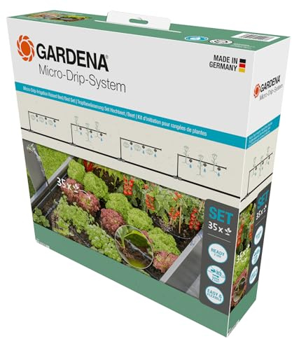 Gardena Micro-Drip-System Tropfbewässerung Set Hochbeet/Beet (35 Pflanzen)
