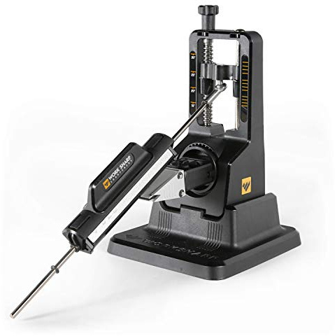 WORK SHARP® Precision Adjust Profi Messerschärfer mit Fest-Winkel 15-30°- Diamant Messerschleifer manuell - Schärfsystem Set mit 3 Schleif-Steinen