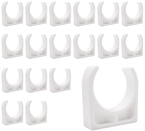 HLIWS Quick-Schellen,18 Stücke Rohrschelle,Klemmschelle,Plastik Befestigungsschelle,Einsteck-Rohrschelle,für Pool,Teich,Schrauben nicht enthalten(Innendurchmesser 40mm)