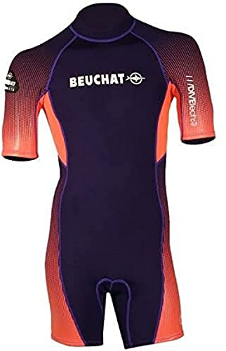 Beuchat Herren Shorty Neopren 3 mm by Watts-Violett/Rosa, Orange, S