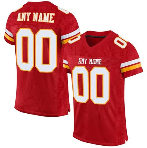 Generisch Personalisiert American Football Trikot Personalisierte Spieltrikots mit Name Nummer für Kinder Erwachsene Junge Mädchen Herren Damen