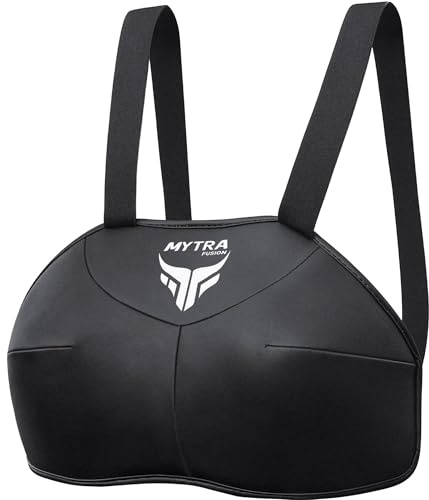 Mytra Fusion Damen Brustschutz für Kampfsport, Boxen, Taekwondo & Karate – Leichter Sportlicher Körperschutz für Training und Sparring (Schwarz, S/M)